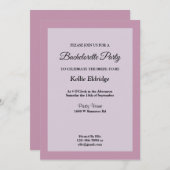 Lila Gerahmter Junggeselinnen-Abschied Einladung (Vorne/Hinten)