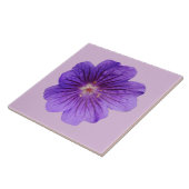 Lila Geranium-Blume auf Keramik Tile Fliese (Seite)
