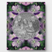 Lila Geranium Blume Foto hinzufügen Fotoplatte (Vorderseite)