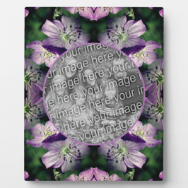 Lila Geranium Blume Foto hinzufügen Fotoplatte