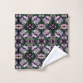Lila Geranium-Blume multipliziert Abstrakt Badhandtuch Set (Waschlappen)