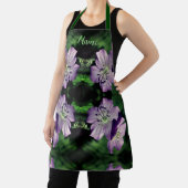 Lila Geranium Blume Pair Personalisiert Schürze (InSitu)