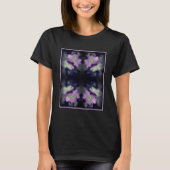 Lila Geranium-Blume - teilweise Farbe Abstrakt T-Shirt (Vorderseite)