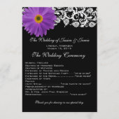 Lila Gerber Daisy Floral Wedding Program Programm (Vorderseite)