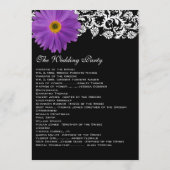 Lila Gerber Daisy Floral Wedding Program Programm (Rückseite)