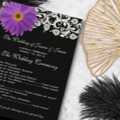 Lila Gerber Daisy Floral Wedding Program Programm