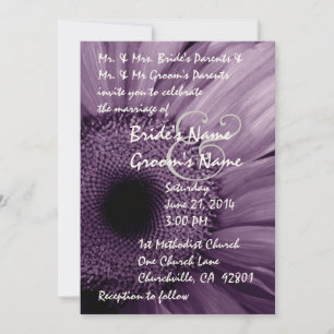 LILA Gerber Daisy Hochzeitseinladung Einladung