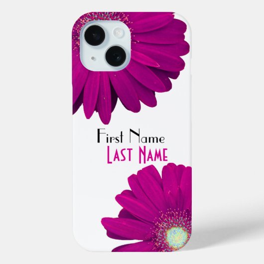 Lila Gerbera Daisy Blume Case-Mate iPhone Hülle (Rückseite)