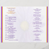 Lila Gerbera Daisy Elegant Hochzeitsprogramm (Rückseite)