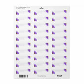 Lila Gerbera Daisy Rücksendeadresse (Vorne)