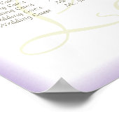 Lila Gerbera Daisy Wedding Guest Seating Chart Poster (Ecke)