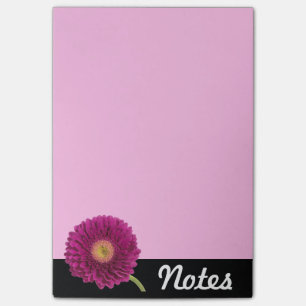 Lila Gerbera-Gänseblümchen-Anmerkungs-Auflage Post-it Klebezettel