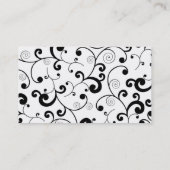 Lila Gerbera-Gänseblümchen-schwarze u. weiße Rolle Visitenkarte (Rückseite)