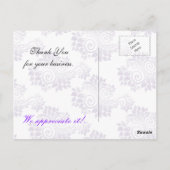 lila Geschäft dank YouCards Postkarte (Rückseite)