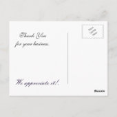 lila Geschäft dank YouCards Postkarte (Rückseite)