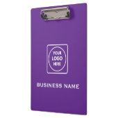 Lila Geschäft-Logo-Clipboard Klemmbrett (Links)