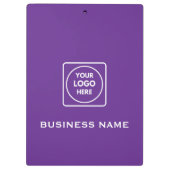 Lila Geschäft-Logo-Clipboard Klemmbrett (Rückseite)