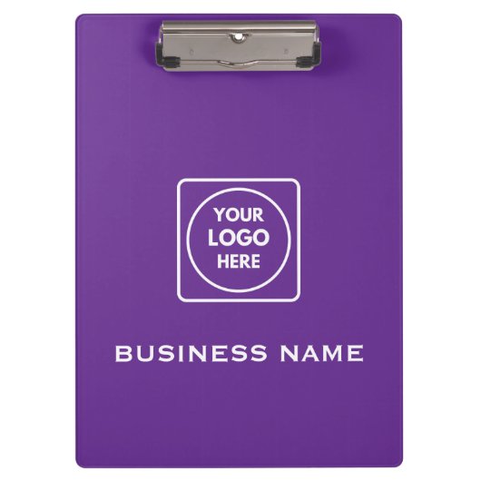 Lila Geschäft-Logo-Clipboard Klemmbrett (Vorderseite)