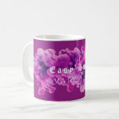 Lila Geschäft mit Rauchschutzverpackungen Kaffeetasse (Vorderseite Links)