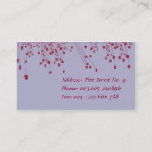 Lila Geschäfts-Karte Visitenkarte (Rückseite)