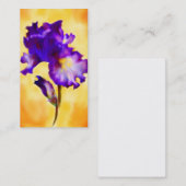 Lila Geschäfts-Karten der Iris-(Blume) Visitenkarte (Vorne/Hinten)