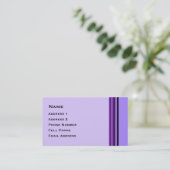 Lila Geschäfts-Streifen Visitenkarte (Stehend Vorderseite)