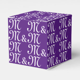 Lila Geschenk für die Initials eines Paares anpass Geschenkschachtel