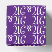 Lila Geschenk für die Initials eines Paares anpass Geschenkschachtel (Oben)