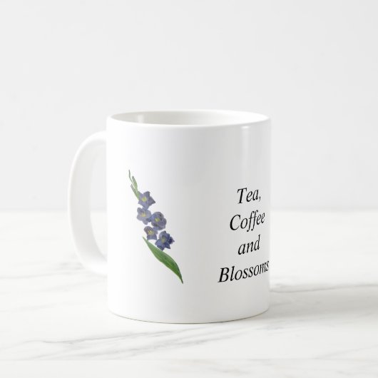 Lila Geschenk für die Tasse Gladiolus Watercolor (Vorderseite Links)