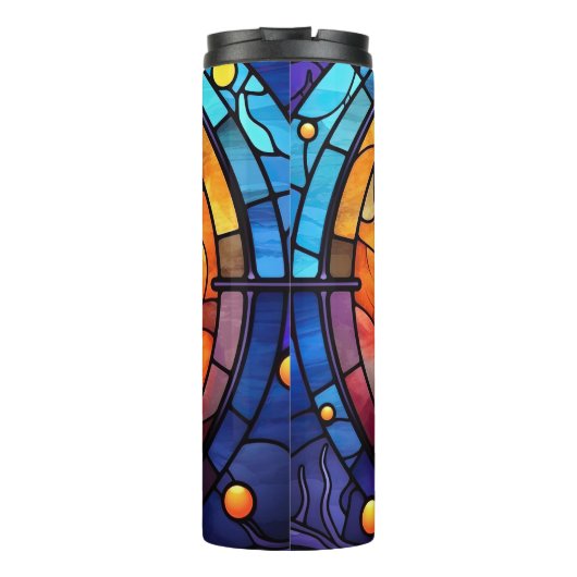 Lila Geschenk von Kitty Lover Thermosbecher (Rückseite)