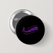 Lila Geschenk von Ribbon Butterfly Button (Vorne & Hinten)