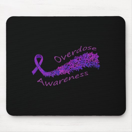 Lila Geschenk von Ribbon Butterfly Mousepad (Vorne)