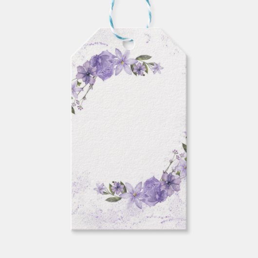 Lila Geschenkanhänger (Vorderseite)