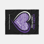 Lila Geschenke aus der Erinnerung an meinen Vater Fleecedecke (Vorderseite (Horizontal))