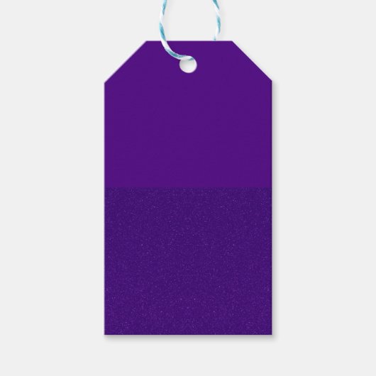 Lila Geschenketikett mit vertikaler Split - Anpass Geschenkanhänger (Vorderseite)