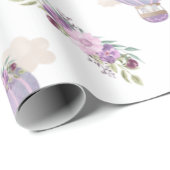 Lila Geschenkpapier, Babydusche w Geschenkpapier (Rolleneckpunkt)
