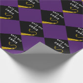 Lila Geschenkpapier für kreativen Abschluss (Ecke)