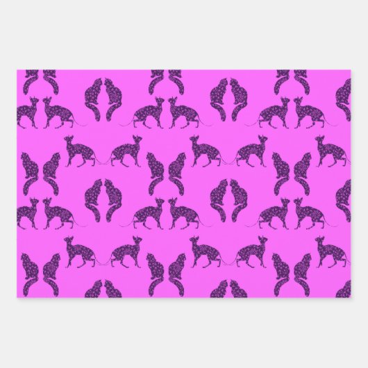 Lila Geschenkpapier Set (Vorderseite 2)