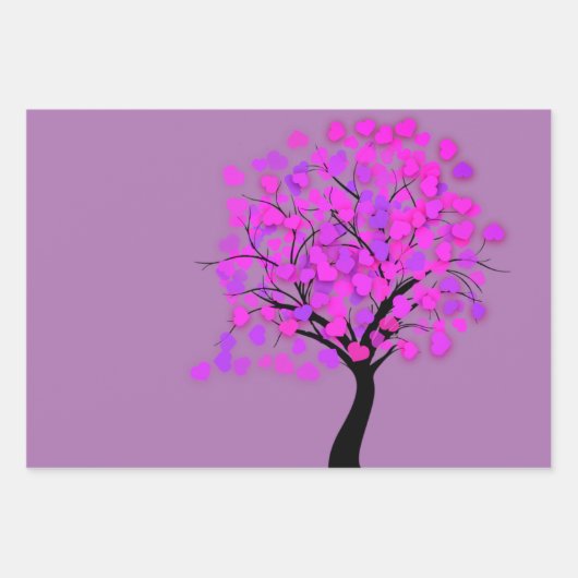 Lila Geschenkverpackungsblätter Geschenkpapier Set (Vorderseite 3)