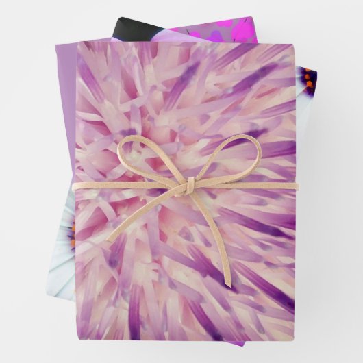 Lila Geschenkverpackungsblätter Geschenkpapier Set (Beispiel)