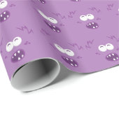 Lila Geschenkwrap für Monster Geschenkpapier (Rolleneckpunkt)