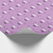 Lila Geschenkwrap für Monster Geschenkpapier (Ecke)