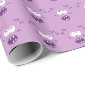 Lila Geschenkwrap für Monster Geschenkpapier (Rolleneckpunkt)