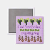 Lila Geschirrspüler-Magnet Magnet (Vorderseite/Rückseite)