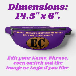 Lila geschliffene Münzen/Penny-Sammler Bauchtasche