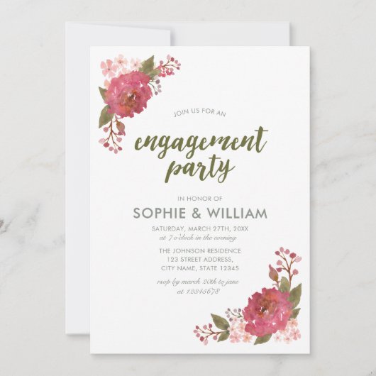 Lila Gesellschaft für Blumenbezug Einladung (Vorderseite)