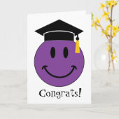 Lila Gesichts-Abschluss (kundengerecht) Karte (Gelbe Blume)