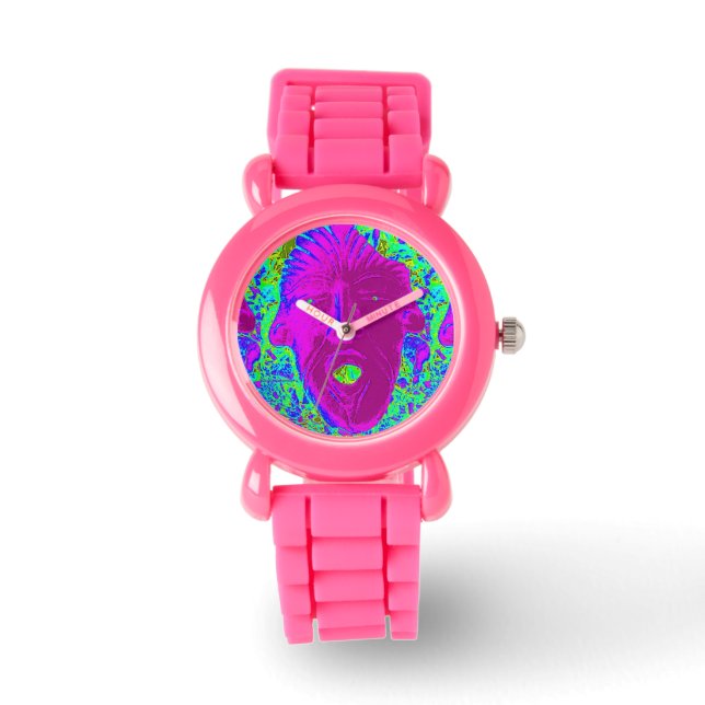 lila Gesichtspflege Armbanduhr (Vorderseite)