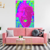 lila Gesichtsschrei Leinwanddruck (Insitu (Wohnzimmer))