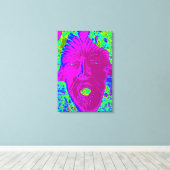 lila Gesichtsschrei Leinwanddruck (Insitu (Holzboden))